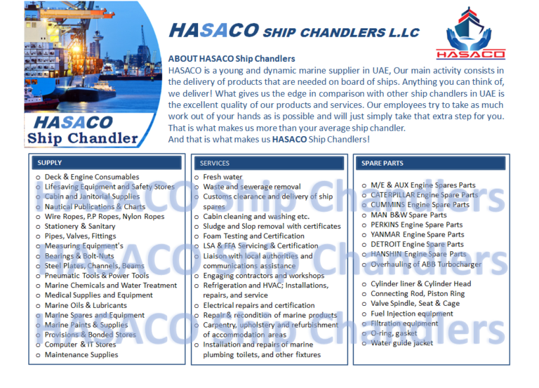 HASACO Ship chandlers